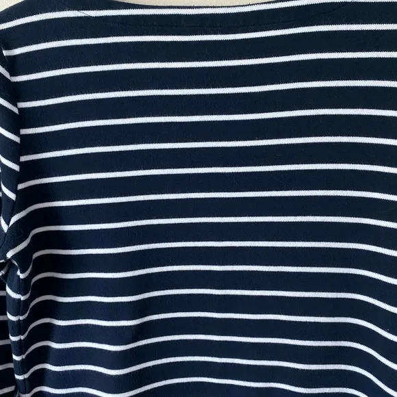 Nautica Women’s Navy & White Striped 3/4 Sleeve Nautical Shirt Size Medium - Picture 11 of 16